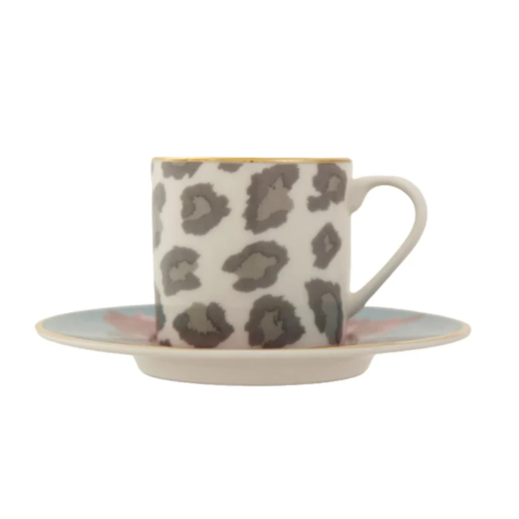 Qəhvə dəsti Porland Africa Desen 04ALM005866, 12 parça, 6 nəfərlik, farfor, 90 ml