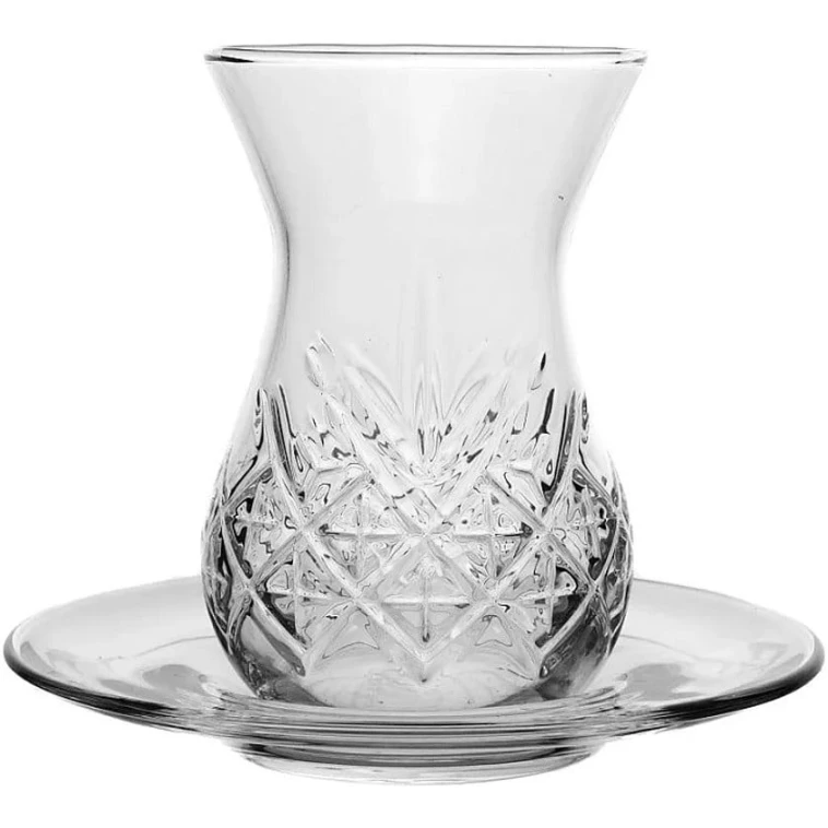 Çay dəsti nh_16hggfd, şüşə, şəffaf, 6 nəfərlik