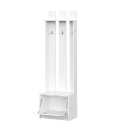 Вешалка с тумбой Art_asilqan_34, ламинат, белая, 180х100х35 см Вешалка с тумбой Art_asilqan_34, ламинат, белая, 180х100х35 см