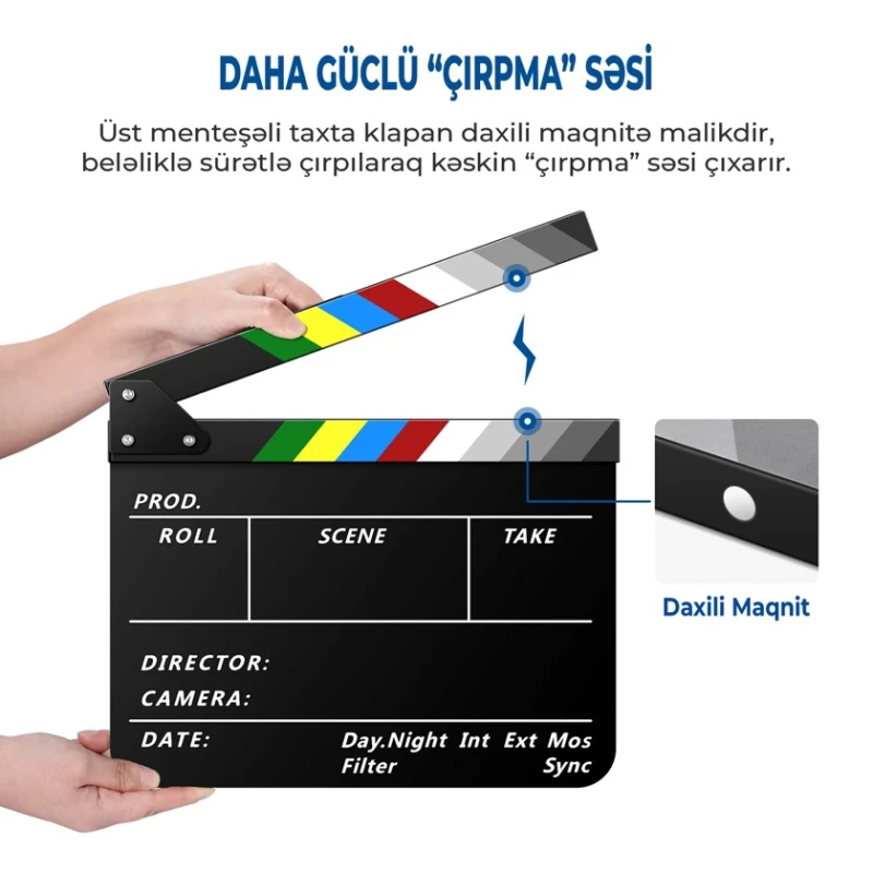 Кинематографическая акриловая хлопушка NeewerAK-RJB Кинематографическая акриловая хлопушка NeewerAK-RJB