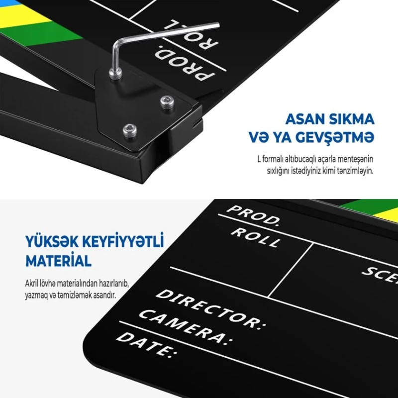 Кинематографическая акриловая хлопушка NeewerAK-RJB Кинематографическая акриловая хлопушка NeewerAK-RJB