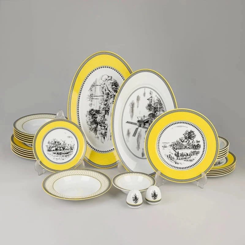 Набор тарелок Plateon 0078, керамика, 28 предметов Набор тарелок Plateon 0078, керамика, 28 предметов