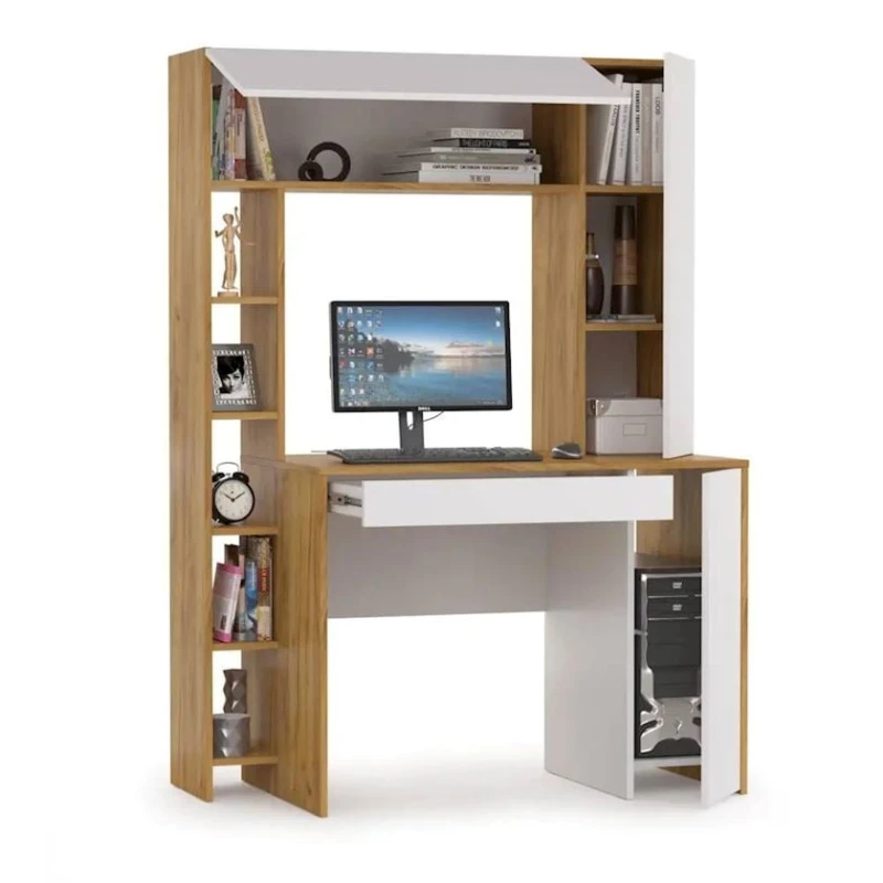 Yazı masası 3563_M2StolFullWhvot Ağ/Votan, LDSP, 165x60x117 sm