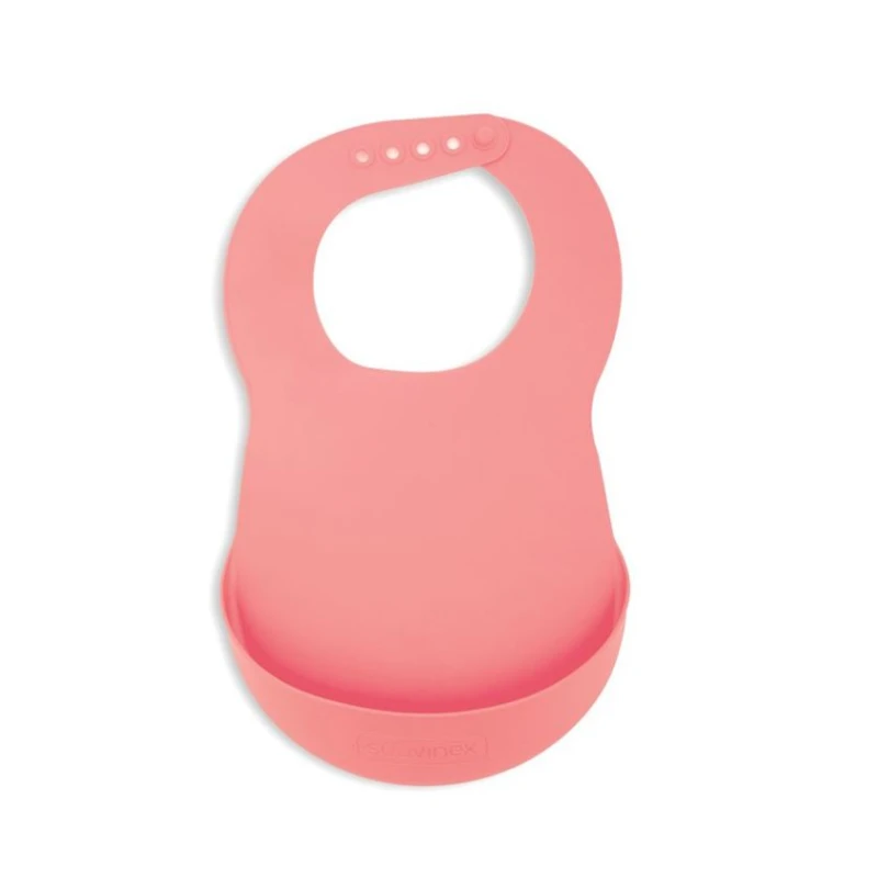 Нагрудник Babyono 835/04, 6 месяцев, пластик, розовый