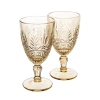 Набор бокалов для вина Gipfel Attica 51387, 2 шт, 270 мл, стекло, бежевый Набор бокалов для вина Gipfel Attica 51387, 2 шт, 270 мл, стекло, бежевый