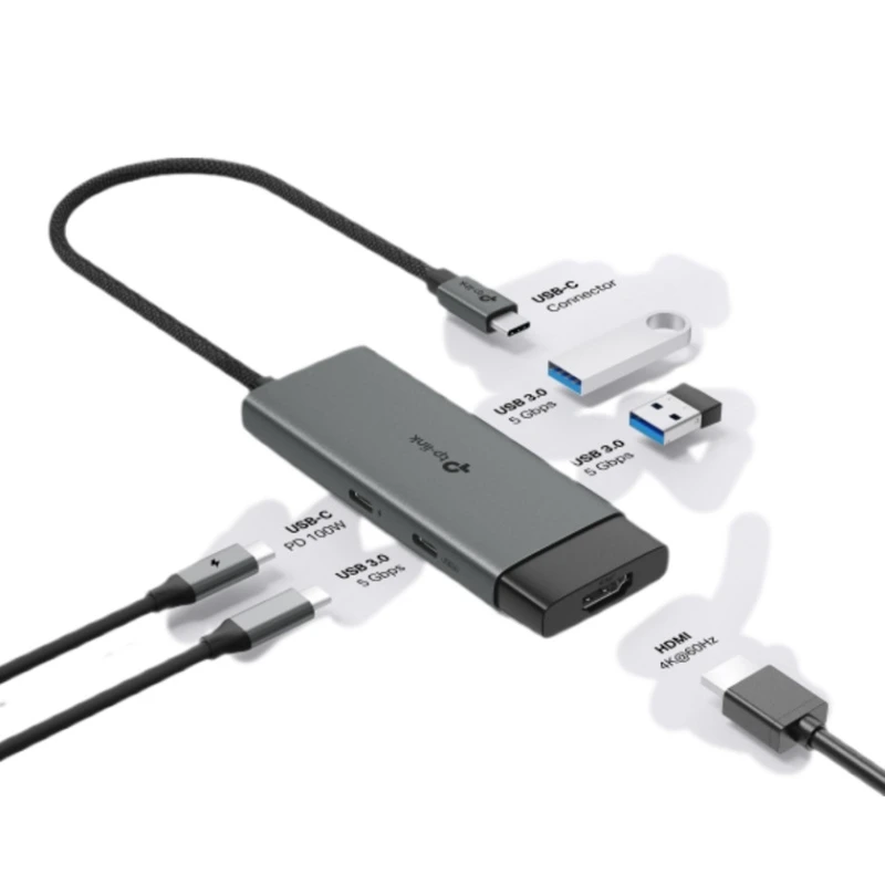 Şəbəkə adapteri TP-LINK UH5020C USB Type-C 5-in-1 Hub