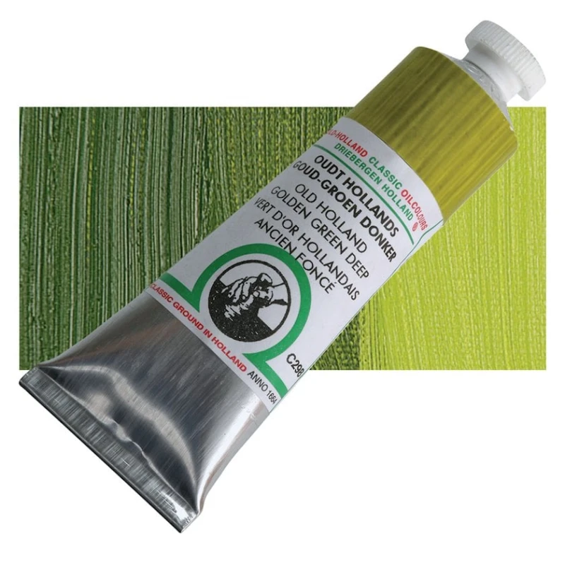 Масляная краска Old Holland Classic Oil Colours 298 Golden Green Deep, темно-золотисто-зеленый, 40 мл Масляная краска Old Holland Classic Oil Colours 298 Golden Green Deep, темно-золотисто-зеленый, 40 мл