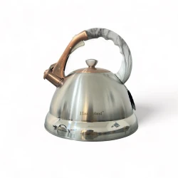 Чайник HausRoland 714-7, 4.5 л, нержавеющая сталь, серебристый/белый