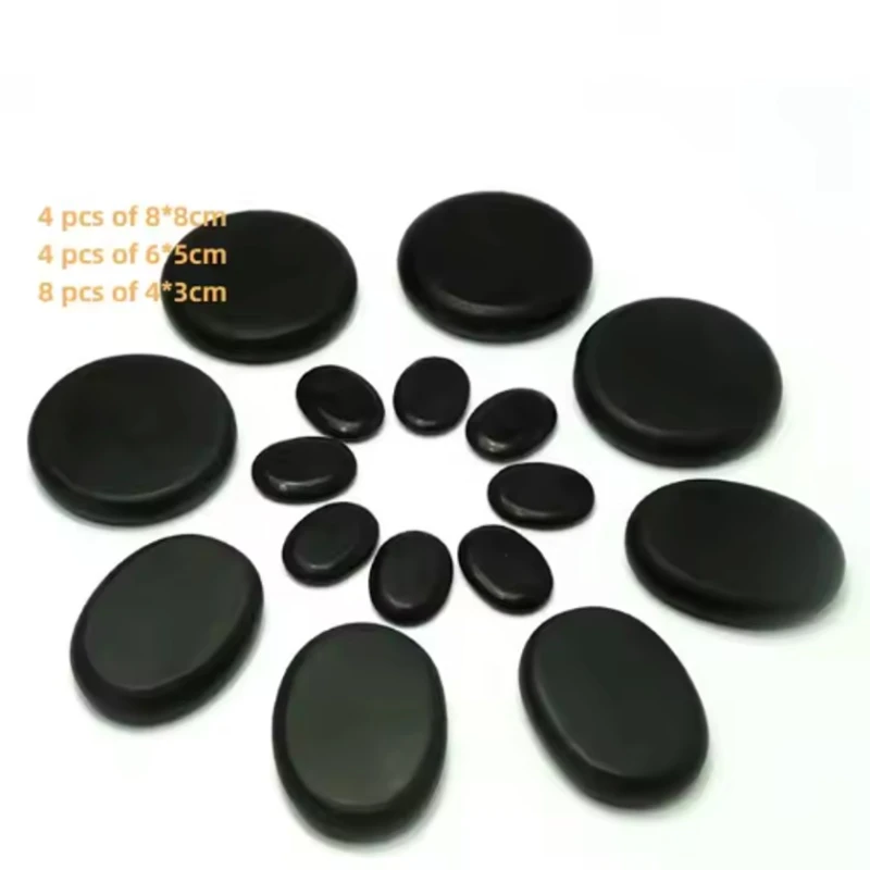 Massaj üçün daşlar Spa Hot Stone Heathing Box N16, 16 əd
