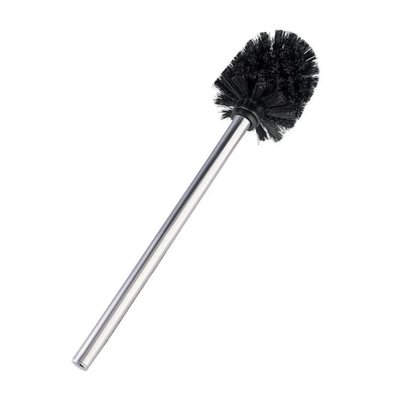 Ершик для унитаза Wenko Brush, 8.5x35 cм, металл, черный/серебристый Ершик для унитаза Wenko Brush, 8.5x35 cм, металл, черный/серебристый