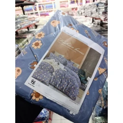 Комплект постельного белья MiraNova CTS-015, простыня 160х220 см, пододеяльник 160х220 см, наволочка 70х70 см, односпальный, хлопок, синий