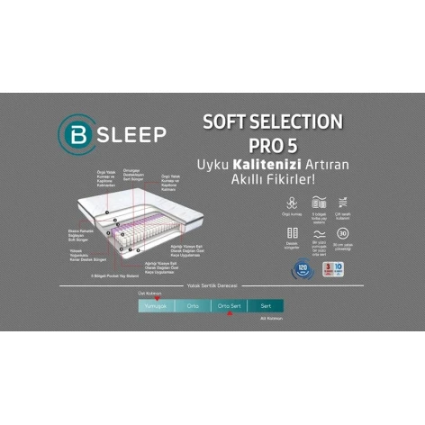 Матрас Bellona Soft Selection Pro 5, 200x200 см, белый
