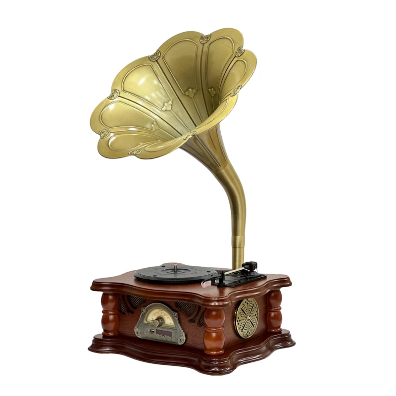 Проигрыватель виниловых пластинок Граммофон Коричневый Проигрыватель виниловых пластинок Граммофон Коричневый