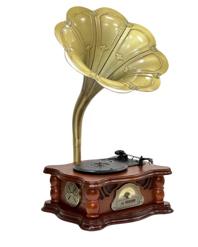 Vinil plastin pleyeri Qrammofon Qəhvəyi