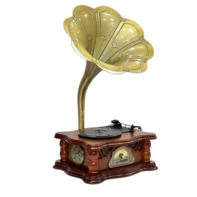 Проигрыватель виниловых пластинок Граммофон Коричневый Проигрыватель виниловых пластинок Граммофон Коричневый
