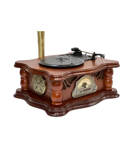 Vinil plastin pleyeri Qrammofon Qəhvəyi