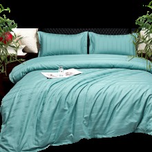 Yataq dəsti Narlı Exclusive Narlı 000762, yorğan üzü 200x220 sm, mələfə 240x260 sm, 2 əd yastıq üzü 50x70 sm, ikinəfərlik, lüks satin, mavi