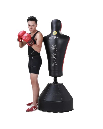 Boks kisəsi Hui Jun, adam formasında, sintetik dəri, 165 sm, baza plastik - WS1145