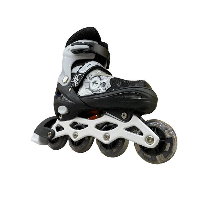 Роликовые коньки для детей 8808C, размер L (38-41), черный/белый Роликовые коньки для детей 8808C, размер L (38-41), черный/белый