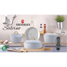 Qab dəsti Shosman Salerno 5101, 13 əd, alüminium, ağ