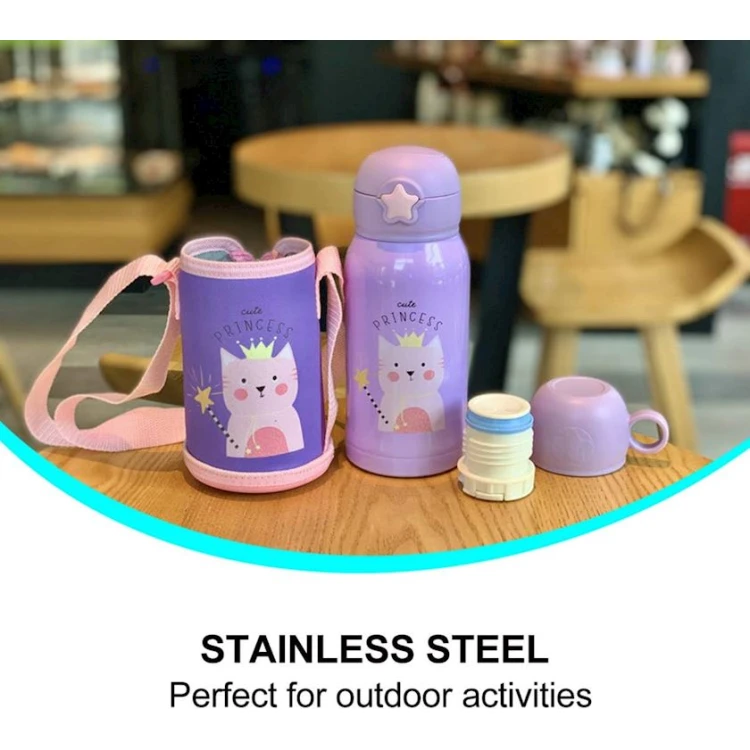 Uşaq termosu Cute Princess, paslanmayan polad, bənövşəyi Uşaq termosu Cute Princess, paslanmayan polad, bənövşəyi
