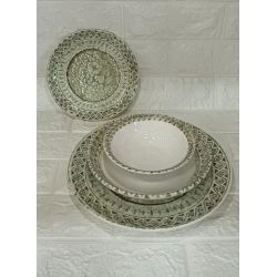 Süfrə qab-qacaq dəsti SHA-00002527, keramika, rəngbərəng, 6 nəfərlik, 24 parça