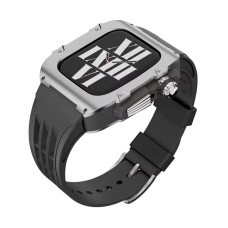 Qayış və çexol SW698 Apple Watch 44/45mm üçün Black/Silver