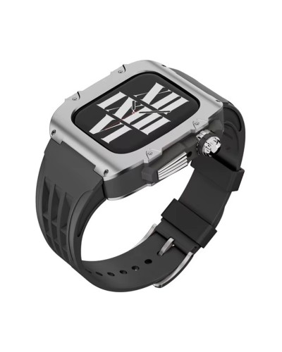 Qayış və çexol SW698 Apple Watch 44/45mm üçün Black/Silver