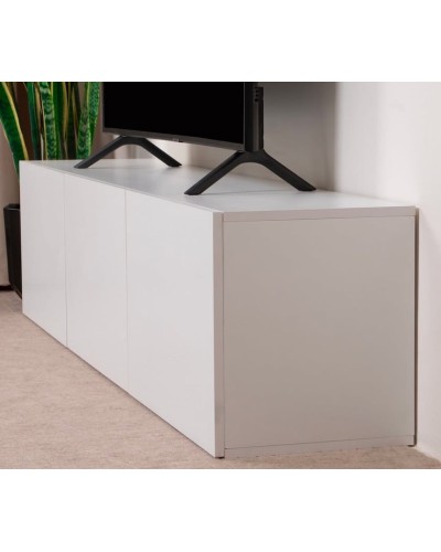 TV üçün tumba Ev Plus 12115837, LDSP, ağ, 170x35x40 sm