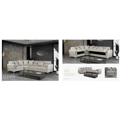 Угловой диван Stil Mebel Elitra, 300/220x80x82 см, кремовый Угловой диван Stil Mebel Elitra, 300/220x80x82 см, кремовый