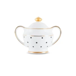 Сахарница Gipfel Modern 3957, 250 мл, фарфор, белый/черный