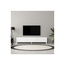 TV üçün tumba Elisa ev_12115499, LDSP, ağ, 180x45x30 sm