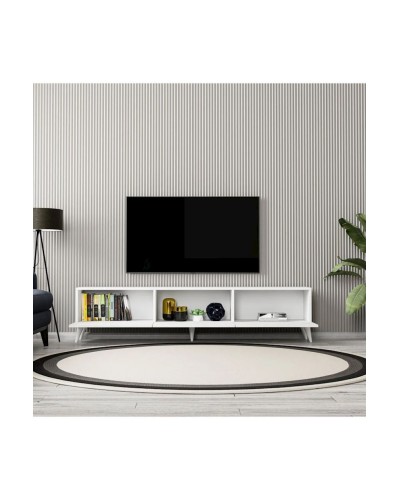TV üçün tumba Elisa ev_12115499, LDSP, ağ, 180x45x30 sm