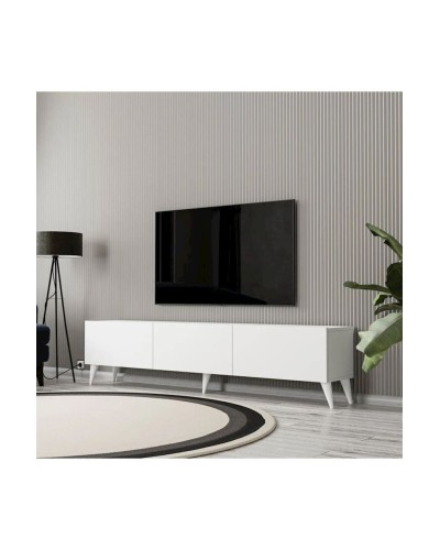 TV üçün tumba Elisa ev_12115499, LDSP, ağ, 180x45x30 sm