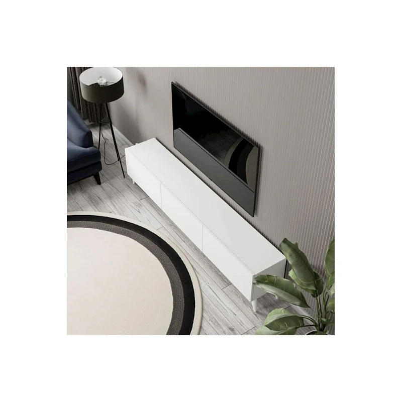 TV üçün tumba Elisa ev_12115499, LDSP, ağ, 180x45x30 sm TV üçün tumba Elisa ev_12115499, LDSP, ağ, 180x45x30 sm