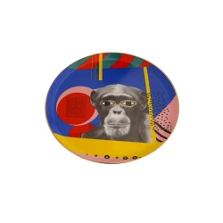 Тарелка Porland Wild Life Monkey фарфор, разноцветная, 28 см