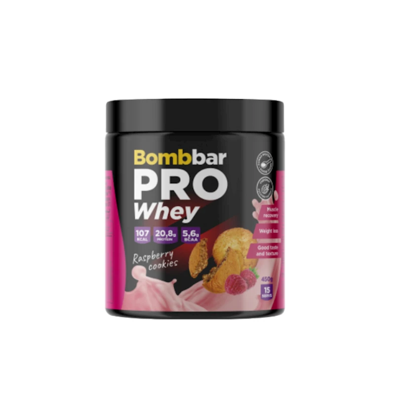 Протеин Bombbar Pro Whey Raspberry, 450 г