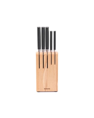 Bıçaq dəsti Brabantia Profile, 36x10x12 sm, polad/plastik, qara/gümüşü