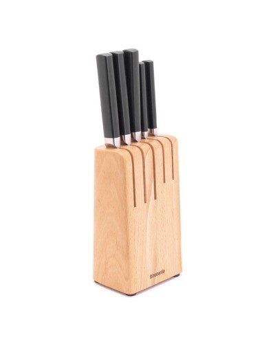 Bıçaq dəsti Brabantia Profile, 36x10x12 sm, polad/plastik, qara/gümüşü