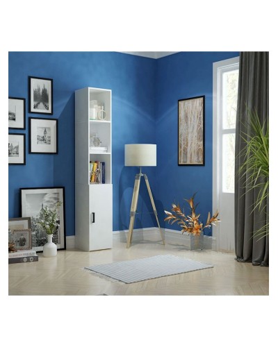 Stellaj 3563_StellajVBookWhite 178x30x30 sm, LDSP, ağ