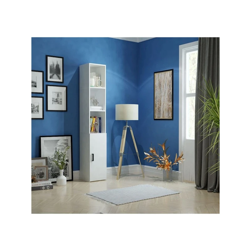 Стеллаж 3563_StellajVBookWhite 178x30x30 см, ЛДСП, белый Стеллаж 3563_StellajVBookWhite 178x30x30 см, ЛДСП, белый