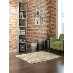 Стеллаж 3563_StellajMasterGrey, 215x40x22 см, ЛДСП, серый