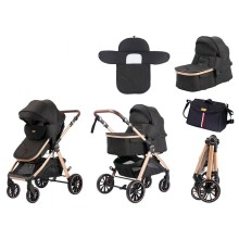 Uşaq arabası Kidilo X1-DA, qara