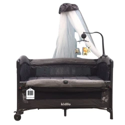 Манеж-кровать Kilido VL-KIDS-138, серая, 124х64х74 см Манеж-кровать Kilido VL-KIDS-138, серая, 124х64х74 см