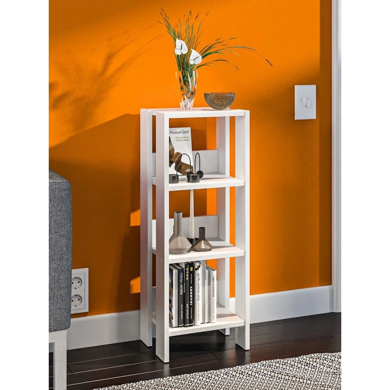 Стеллаж 3563_StellajOpenSmallWhite, 24х30х79.4 см, ЛДСП, белый Стеллаж 3563_StellajOpenSmallWhite, 24х30х79.4 см, ЛДСП, белый