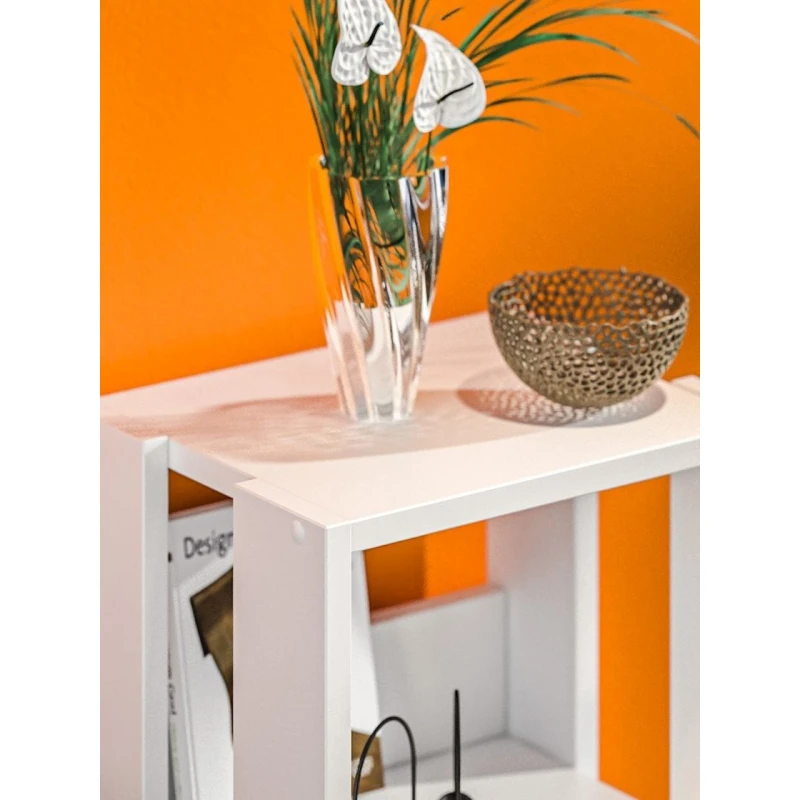 Стеллаж 3563_StellajOpenSmallWhite, 24х30х79.4 см, ЛДСП, белый Стеллаж 3563_StellajOpenSmallWhite, 24х30х79.4 см, ЛДСП, белый