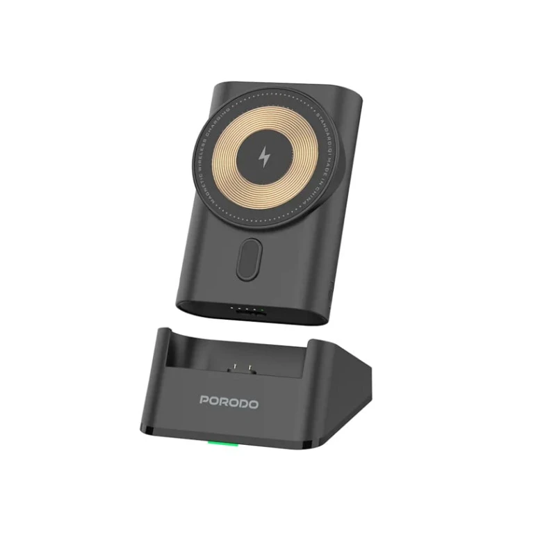 Интегрированный внешний аккумулятор Porodo MagSafe Type-C ёмкостью 5200 мА·ч — чёрный PD-PBFCH062-BK Интегрированный внешний аккумулятор Porodo MagSafe Type-C ёмкостью 5200 мА·ч — чёрный PD-PBFCH062-BK