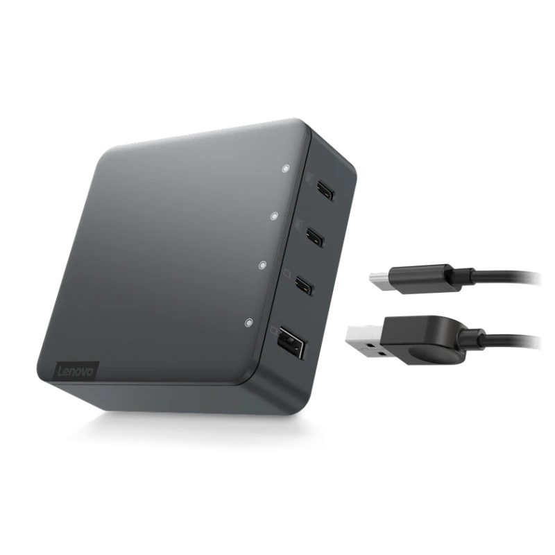 Сетевое зарядное устройство Lenovo Go Multi-Port Charger 130 W, Черный Сетевое зарядное устройство Lenovo Go Multi-Port Charger 130 W, Черный