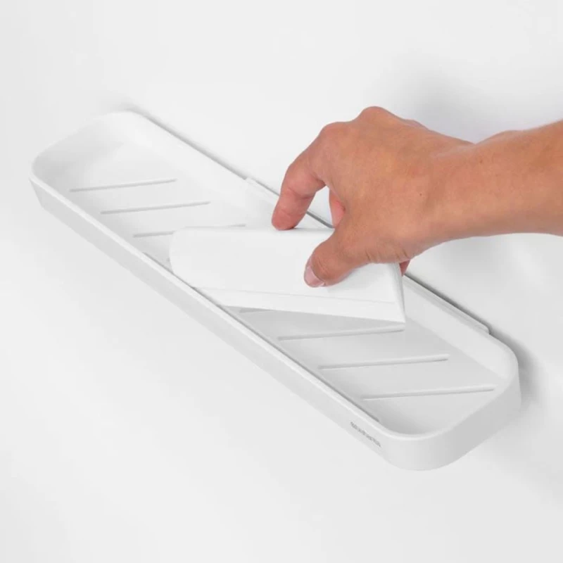 Полка для ванной Brabantia IN-1747819, пластик, белая Полка для ванной Brabantia IN-1747819, пластик, белая