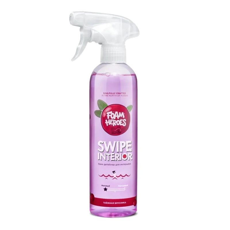 Очиститель для автомобильного салона Foam Heroes Swipe Interior Lingonberry FHB105, 500 мл Очиститель для автомобильного салона Foam Heroes Swipe Interior Lingonberry FHB105, 500 мл
